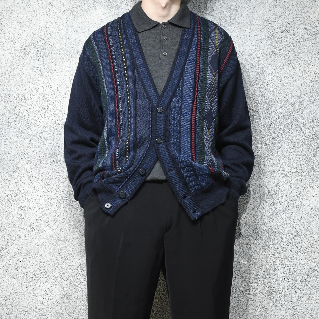design acryl wool cardigan