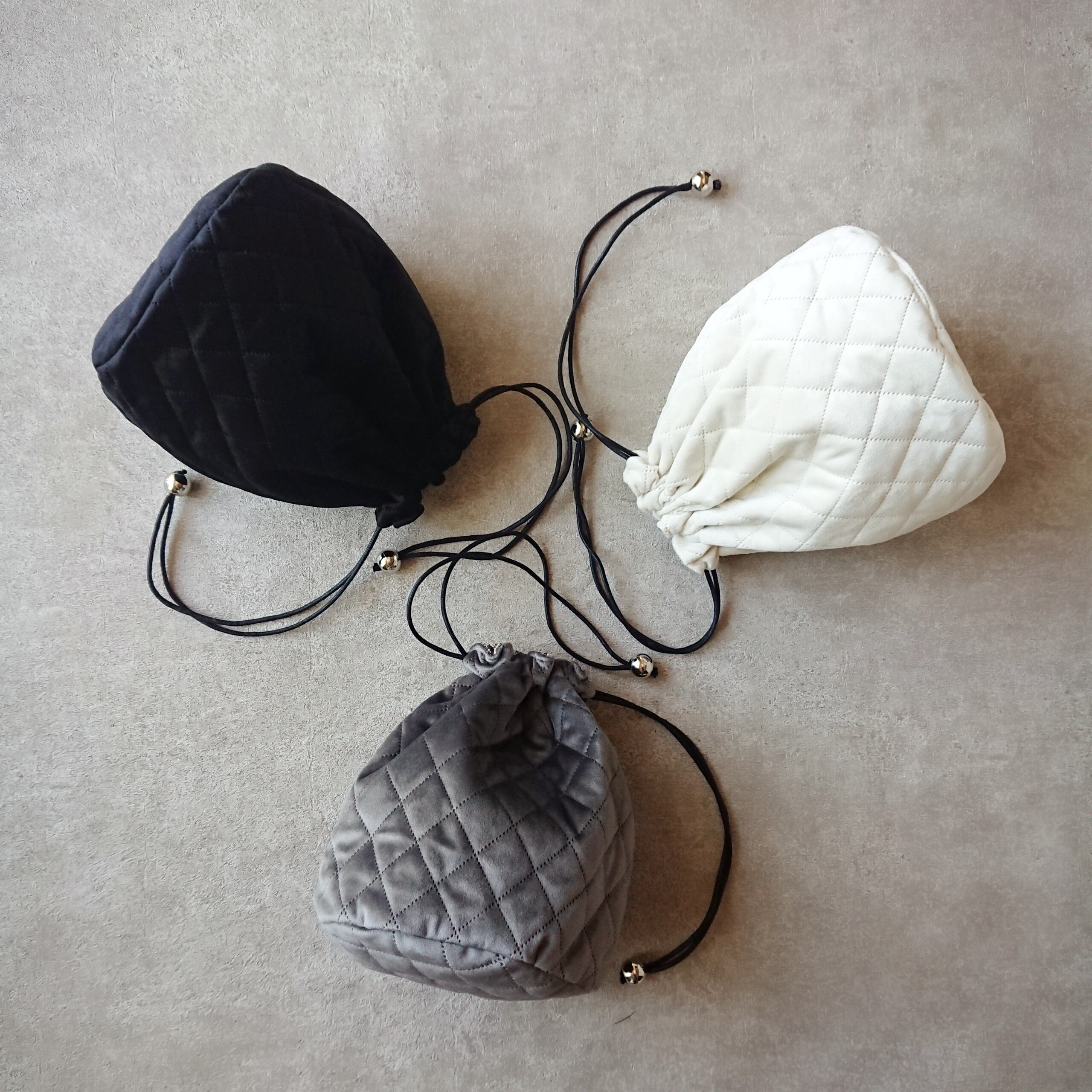 キルティング×リバティ丸底巾着 | Bff.factory