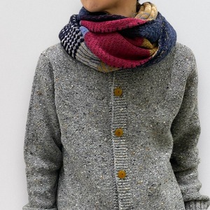 nume mixed knit jacquard snood