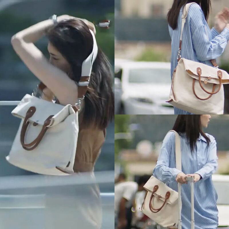 シンプルな大容量のハンドバッグレディースバッグ2020新しいトレンディなファッションオールマッチキャンバスメッセンジャーバッグWang Manni同じ大きなバッグ Tiancai_Wing_Bag0893273