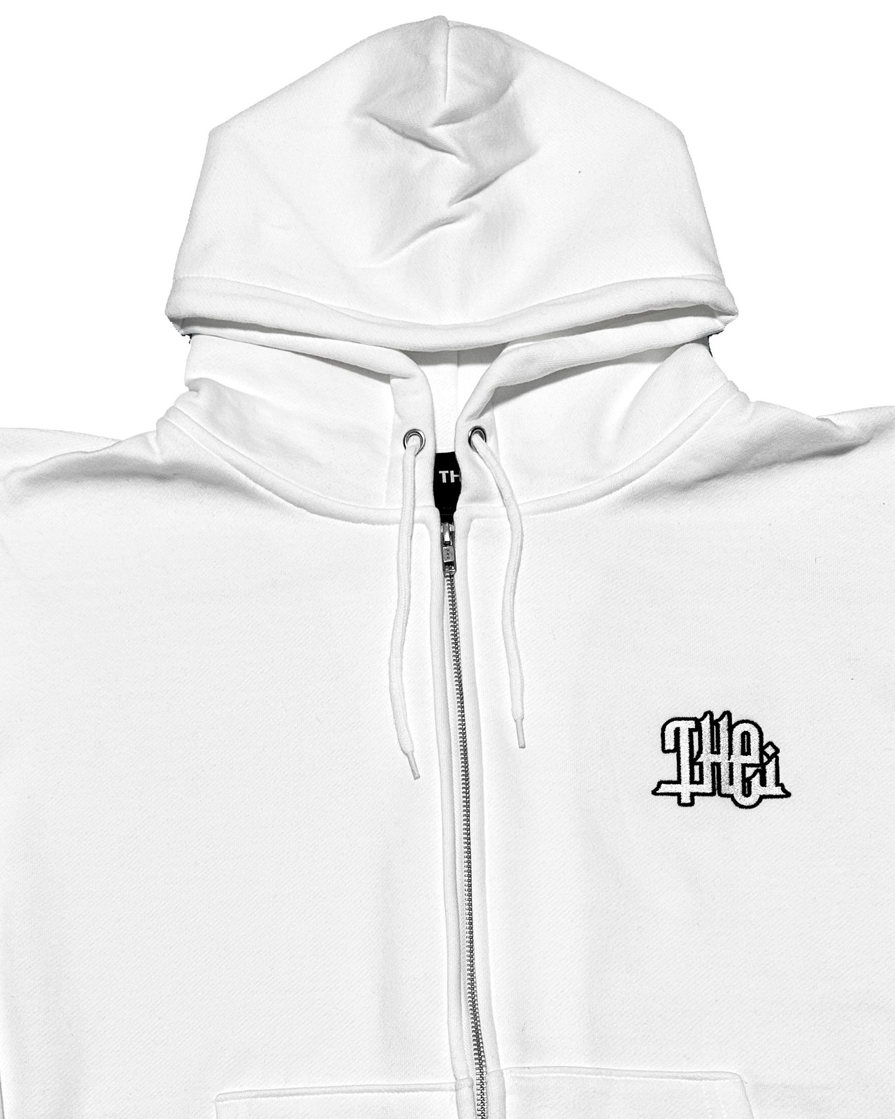 ARABIC-TYPE2 HEAVY WEIGHT ZIP UP SWEAT HOODIE - WHITE