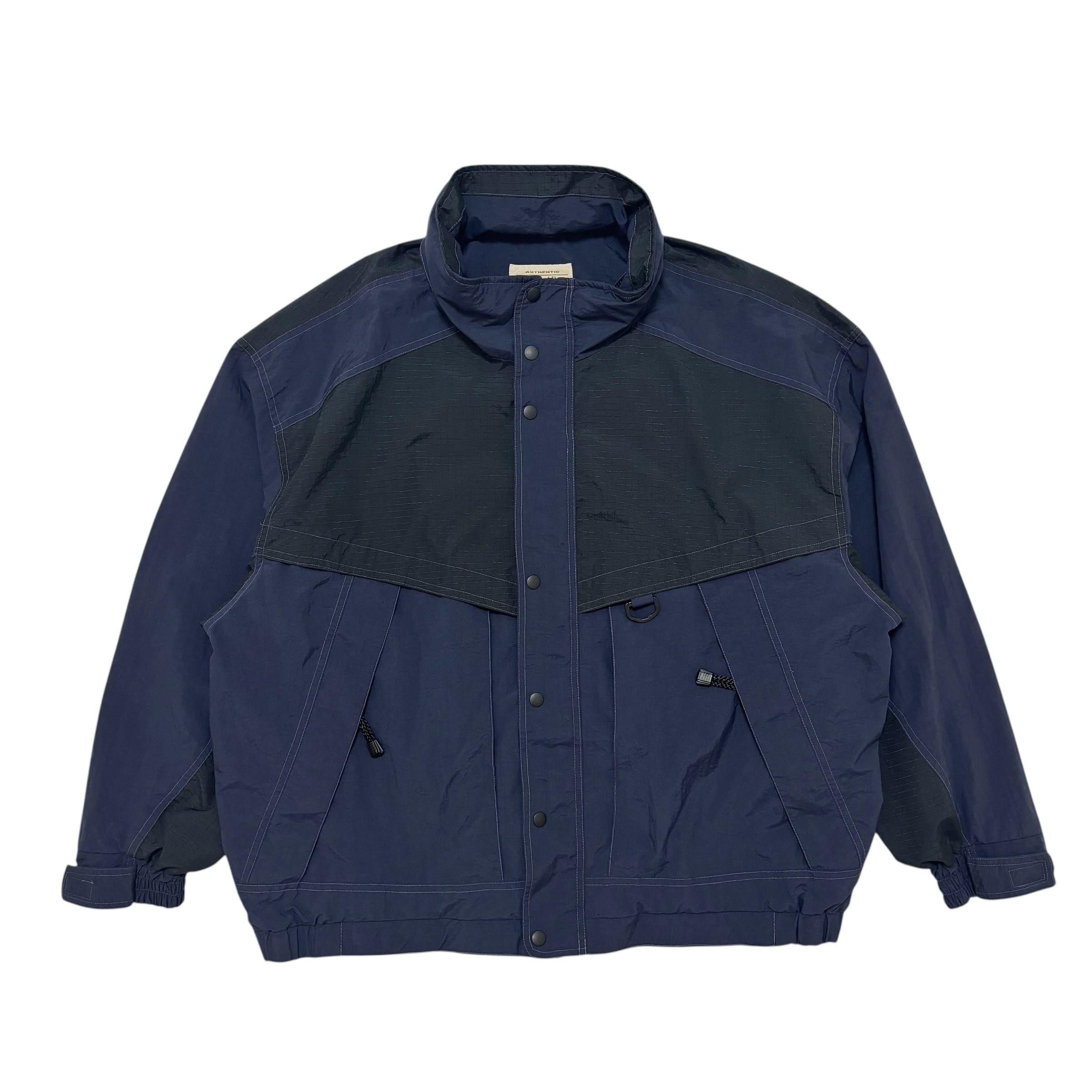 古着 セントジョンズベイ STJOHN'SBAY ナイロンジャケット クリーニング済み 90s ヴィンテージ メンズ 2XL ネイビー ブラック