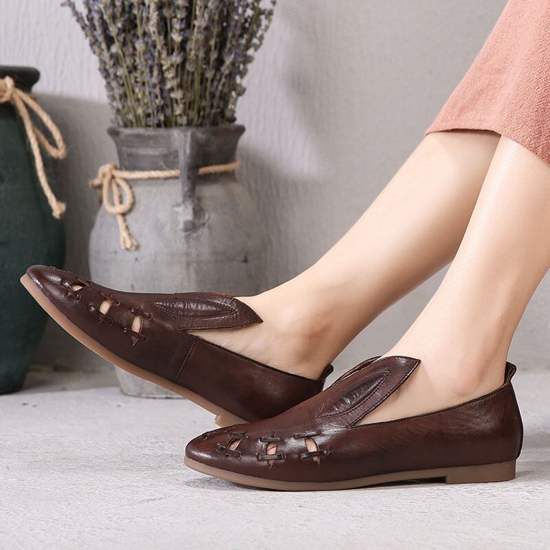 バックスプリングサマースタンダードレザーソリッド カラーシングル 靴 シューズ レトロ 春物 夏物 ソリッドカラー Yiranxuaディースワード81966621066