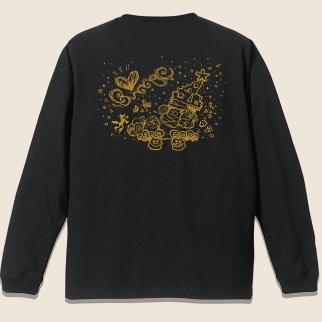 UMAUMA（うまうま）Tシャツ　ブラック/ ネイビー　長袖