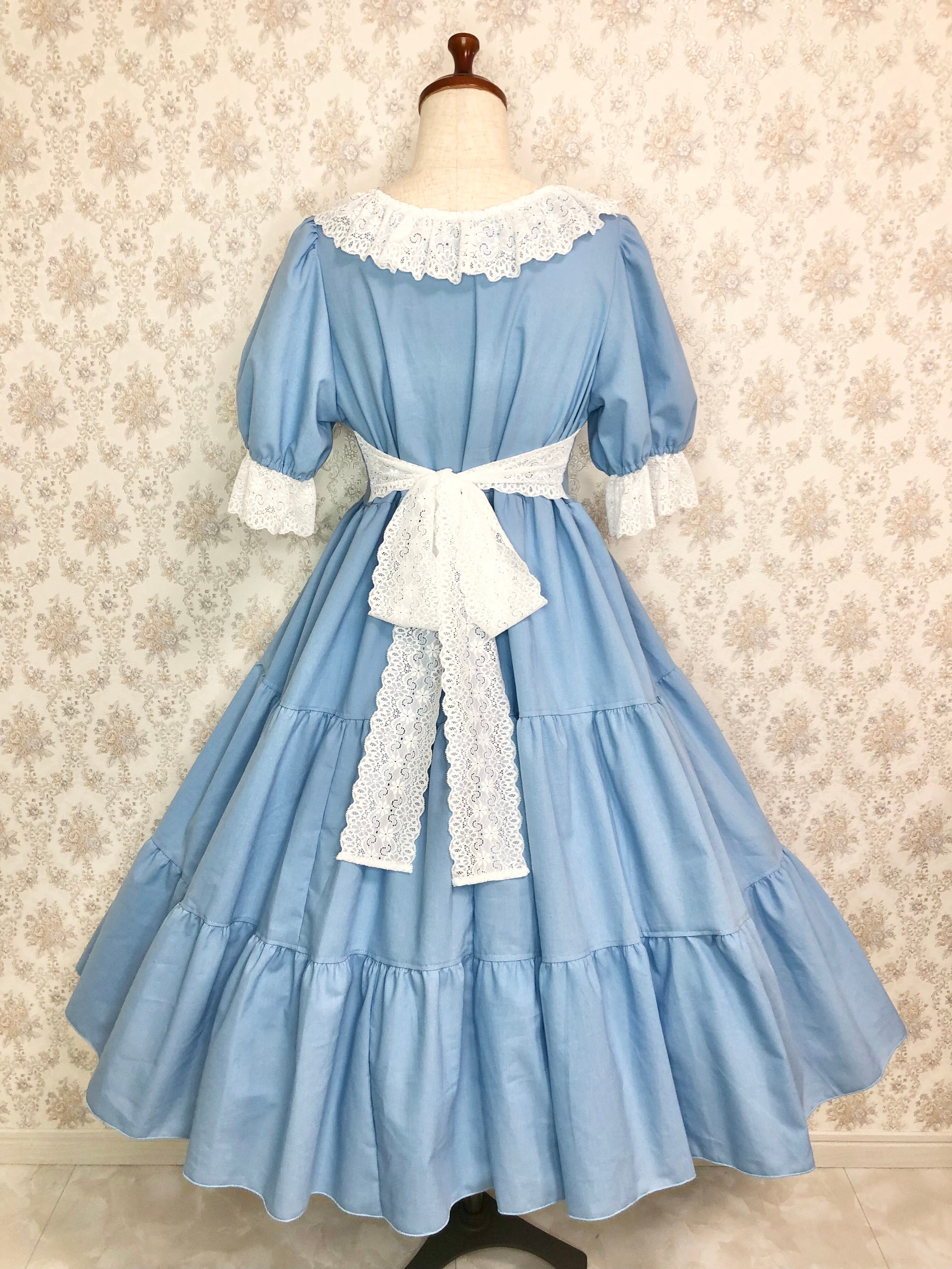 サイズ変更対応】リリーワンピース（アリスブルー） | HirokoTokumine 