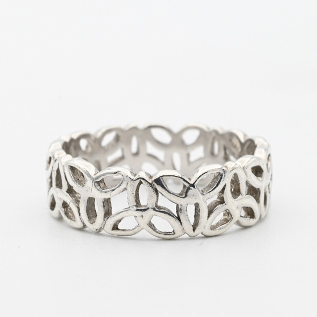 Sophisticated Celtic Knot Design Open Band Ring #19.0 / Denmark