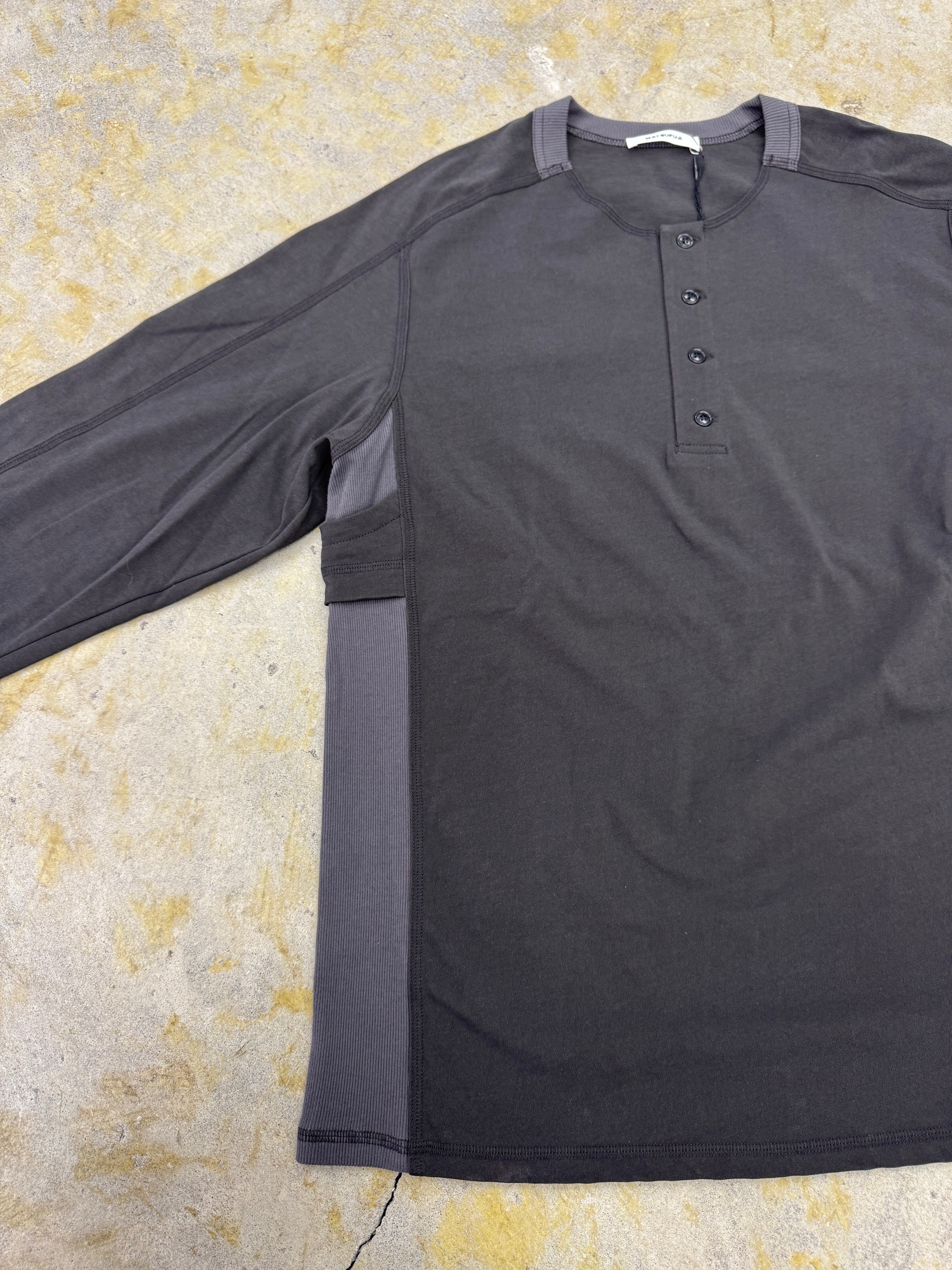MATSUFUJI | Exclusive Henry Neck LS Shirt | STONE | HOWDAY