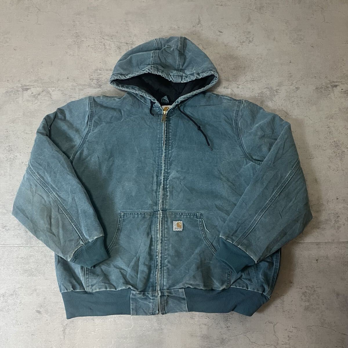 carhatt アクティブジャケット メキシコ製 短丈 フェード Carhartt カーハート アクティブジャケット メキシコ製 ブラウン