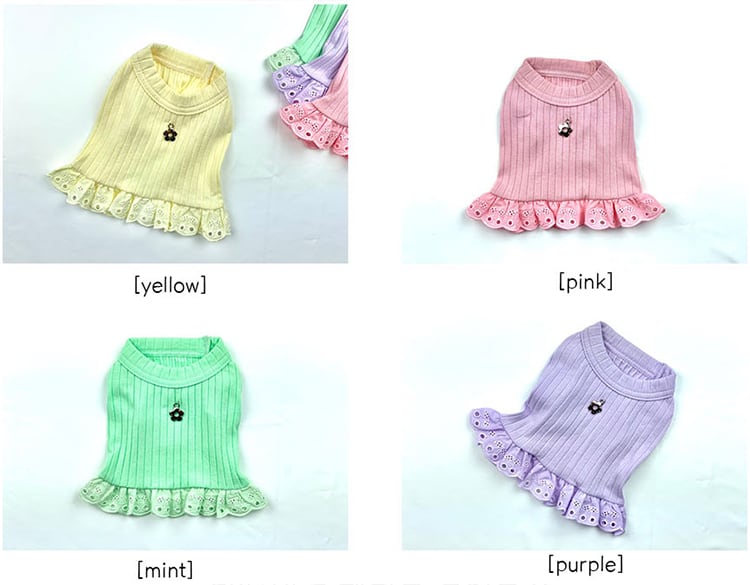 【SALE】ミニクロップドトップス S ~ XL 3color / 犬の服 犬服 新作 ショート丈 小型犬 中型犬 ペット洋服 ドッグウェア ペット用品