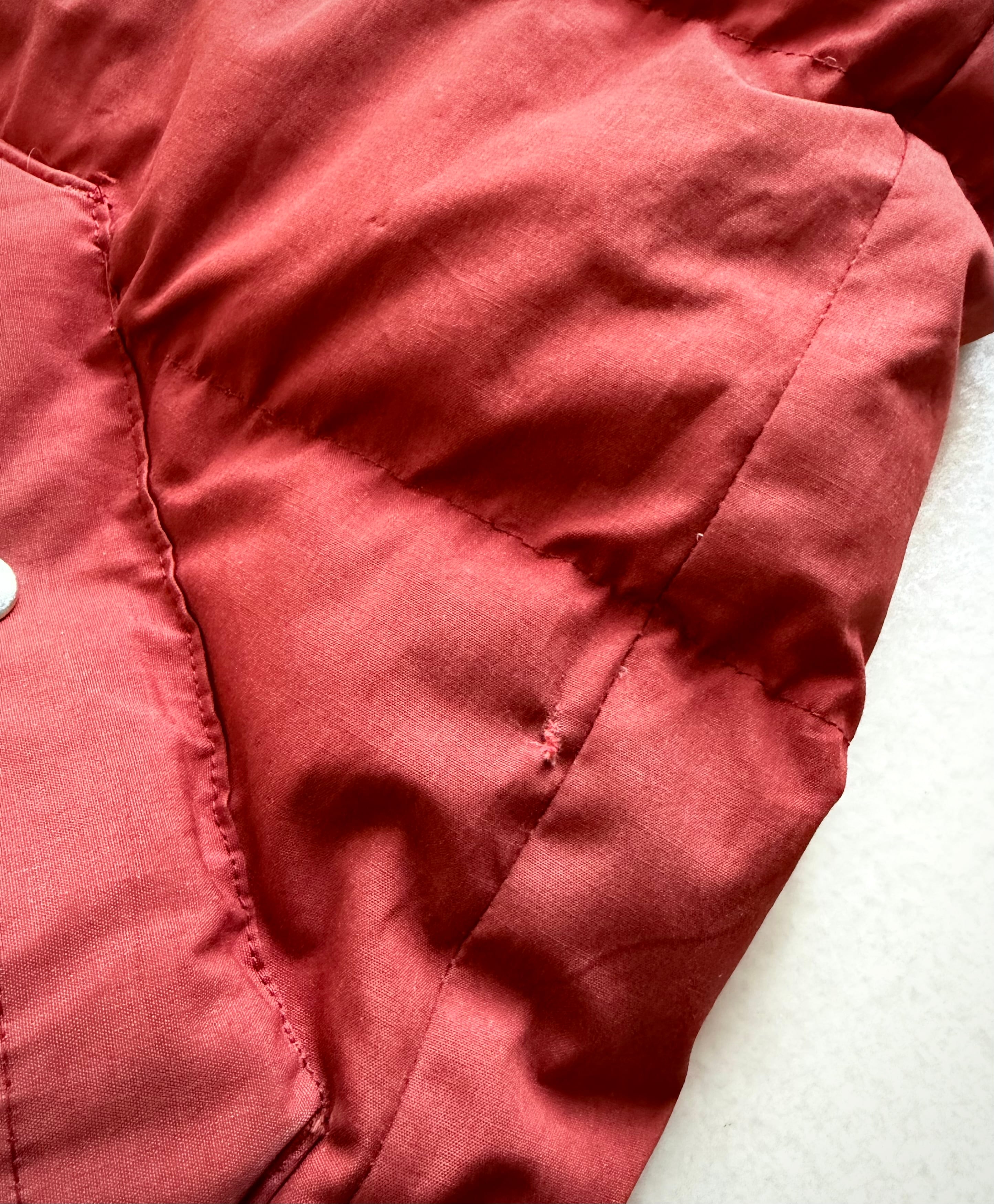 70s “ HOLUBAR ” DOWN VEST BRICK RED OLD VINTAGE 1970s ホルバー