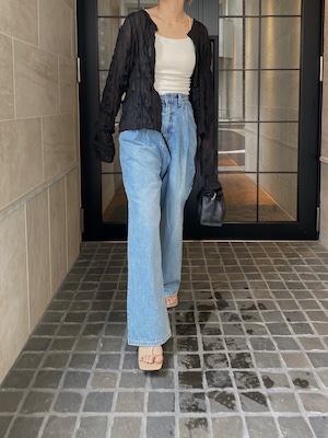 front tuck high waist longer denim