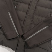 g-stage ジーステージ デザイン フード ダブルジップ ダウンジャケット 50/ダークカーキ ブラウン系 メンズ