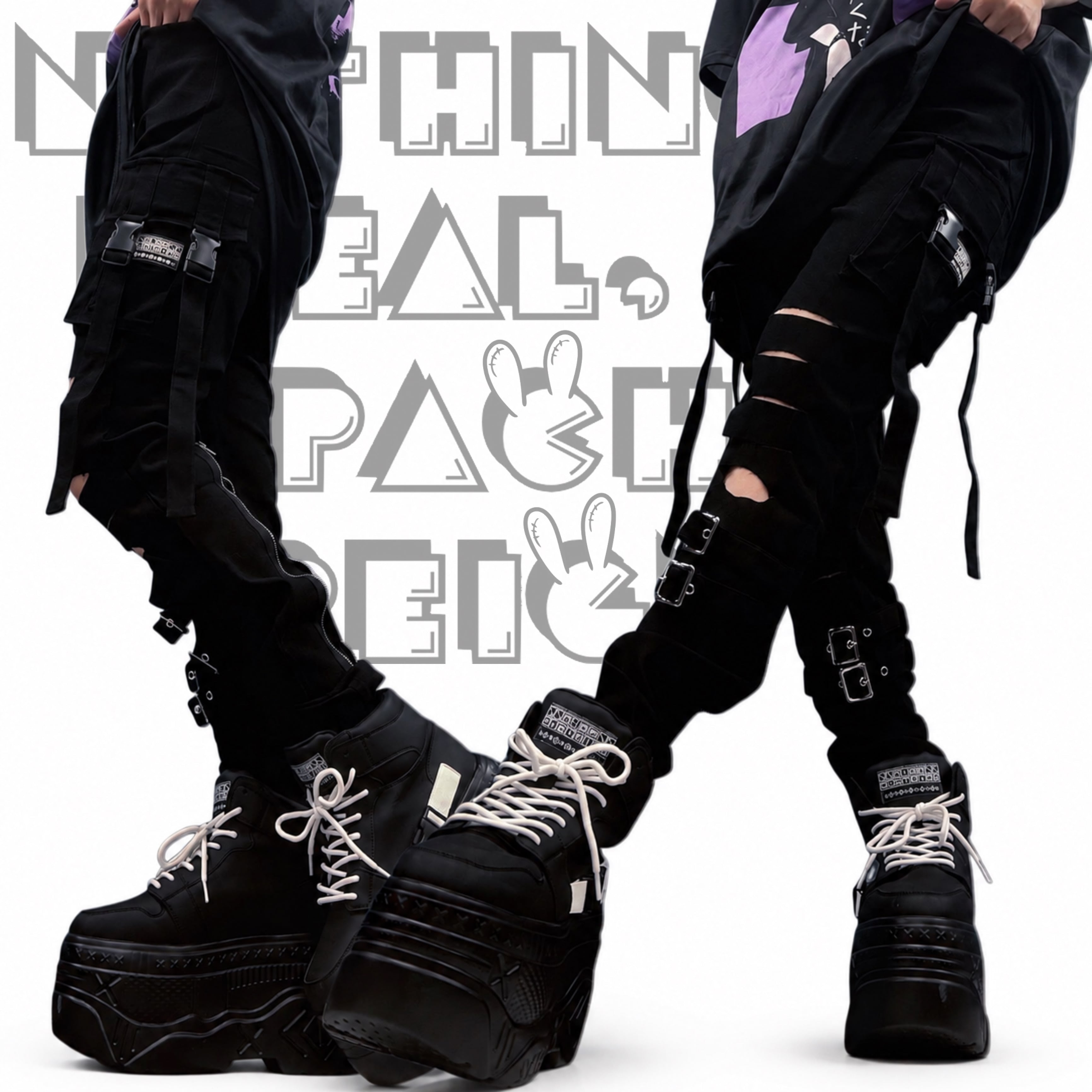 先着50点限定60%OFF》UNISEX DOUBLE ZIP BUCKLE VISUAL PANTS | NIER