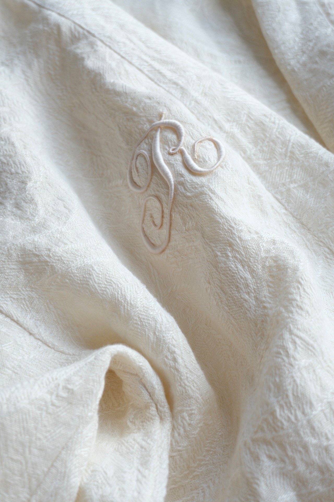 【suie】Linen Jacquard Gown／リネンジャガードガウン