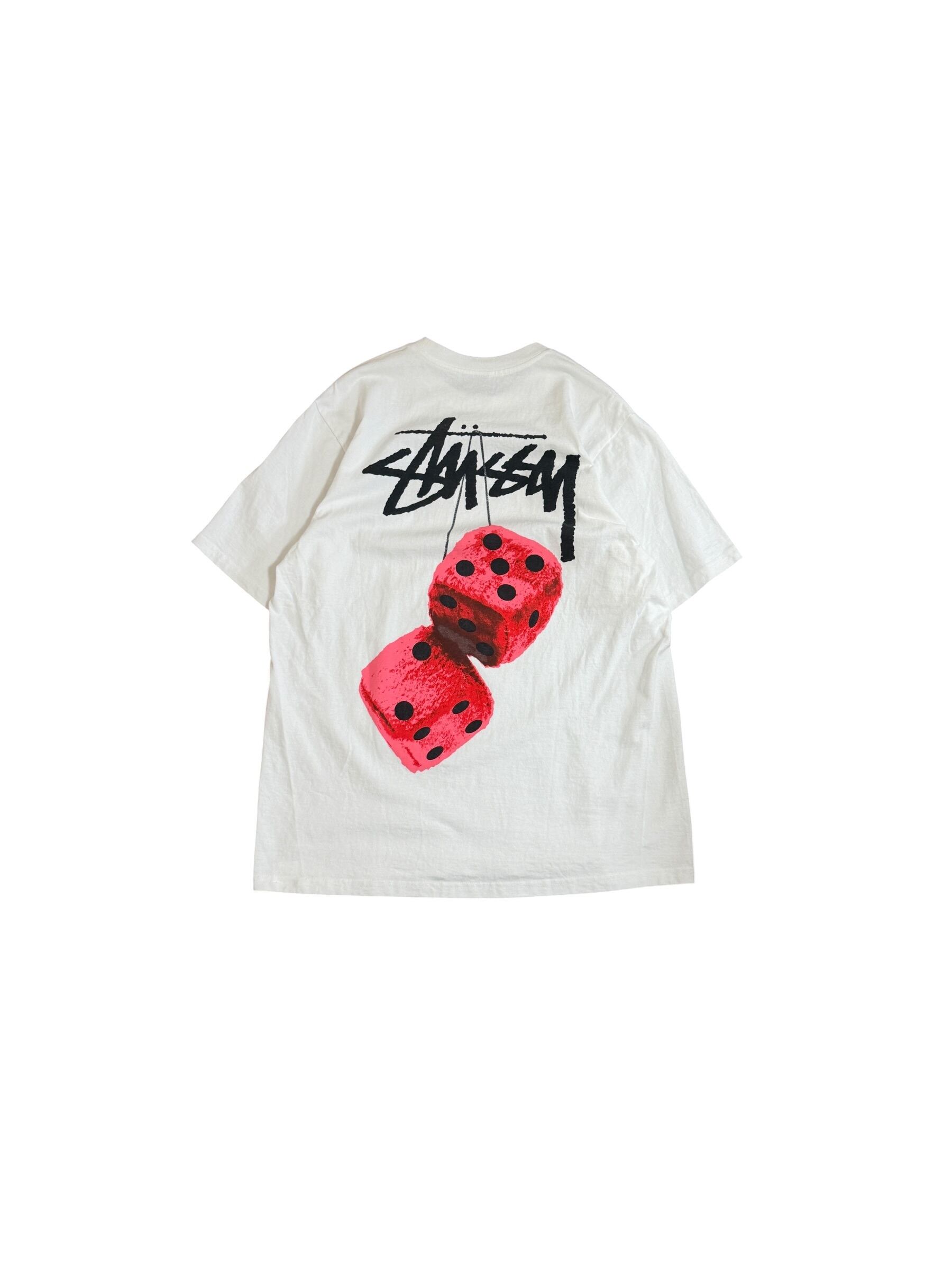 STUSSY Fuzzy Dice Tee “White” | BLUE FEATHER