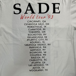13341 シャーデー・アデュ SADE 両面プリント Tシャツ L