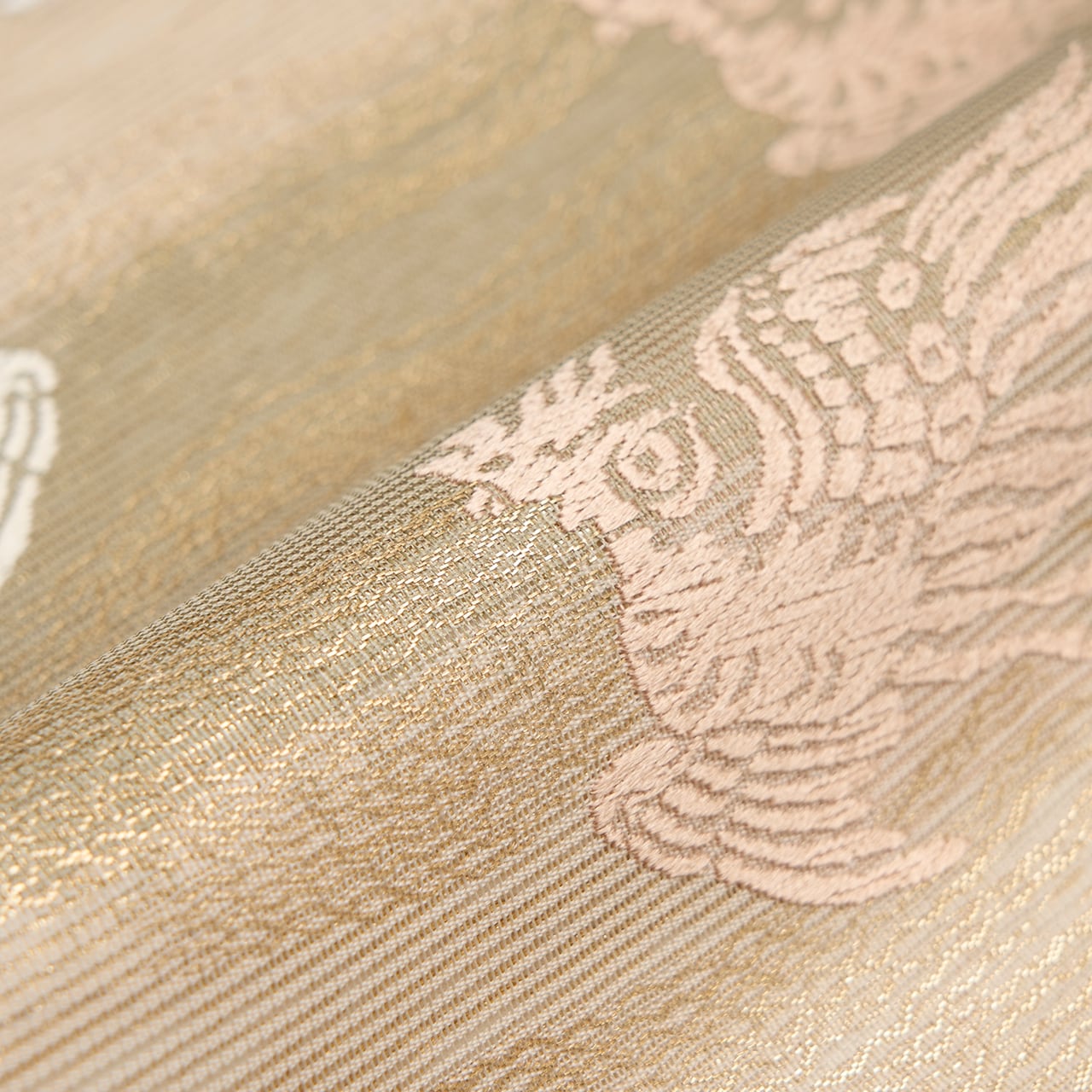 段変わり霞に鳳凰文 夏唐織紗袋帯【未着用品】 | かわの屋