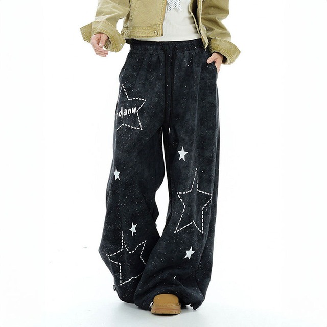 ダッシュラインスターミックススウェットパンツ 2col   R02862