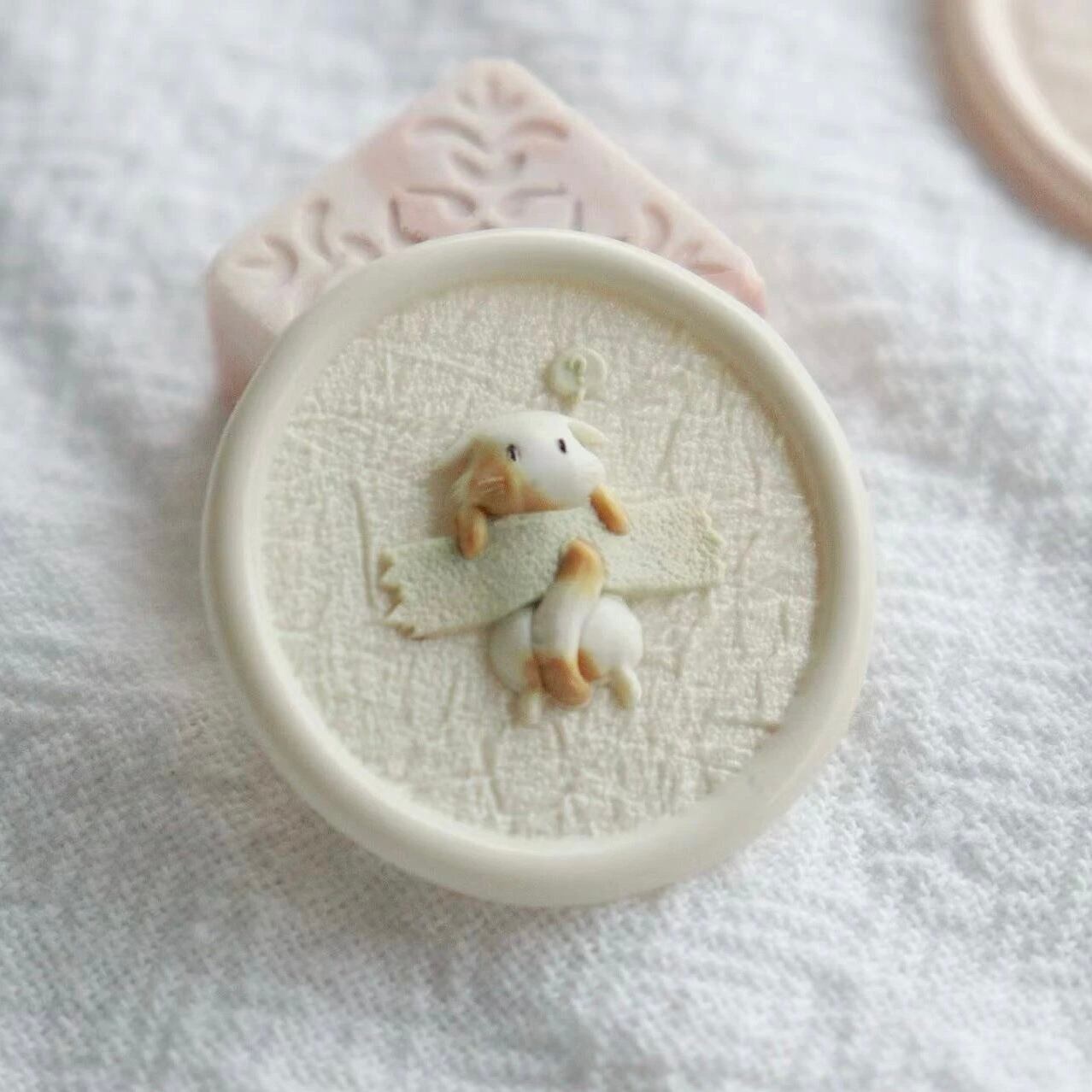 捕まえた子猫 20mm・シーリングスタンプ