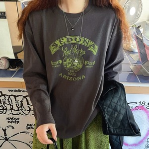 レトロプリントオーバーサイズTシャツ 2col 232058