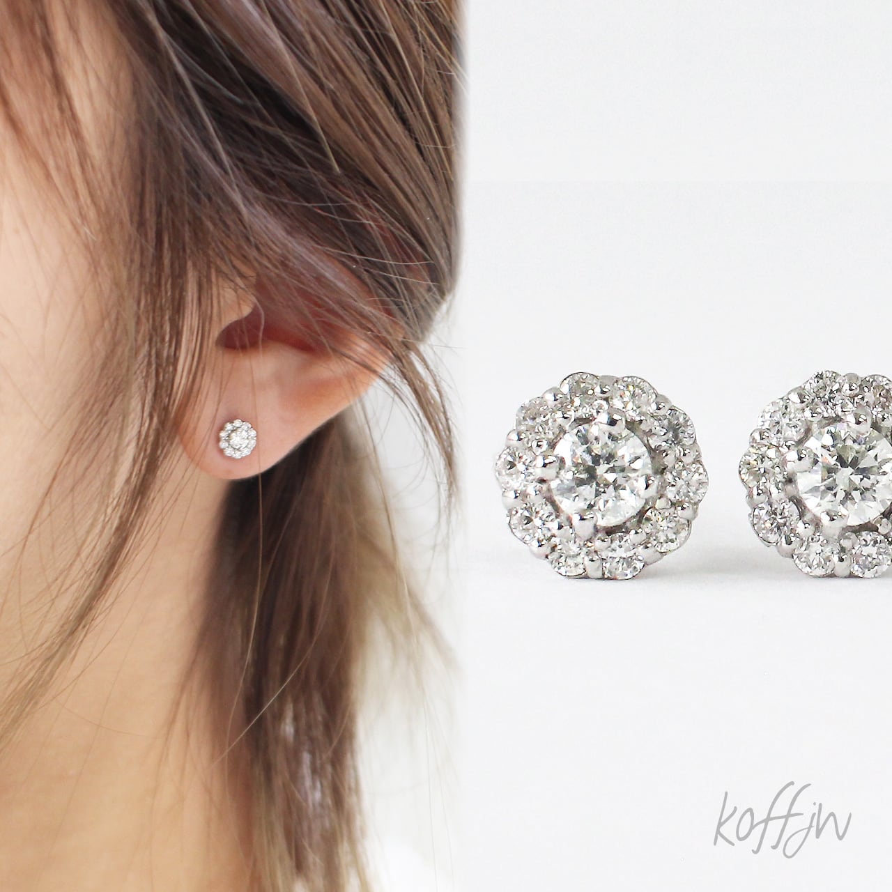 ROCCA ロッカ K18PGピアス ダイヤモンド(0.50ct)-