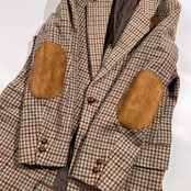 J.PRESS ジェイプレス レザー エルボーパッチ ガンクラブチェック ツイード テーラードジャケット 段返り3B /96-84-180/ビンテージ