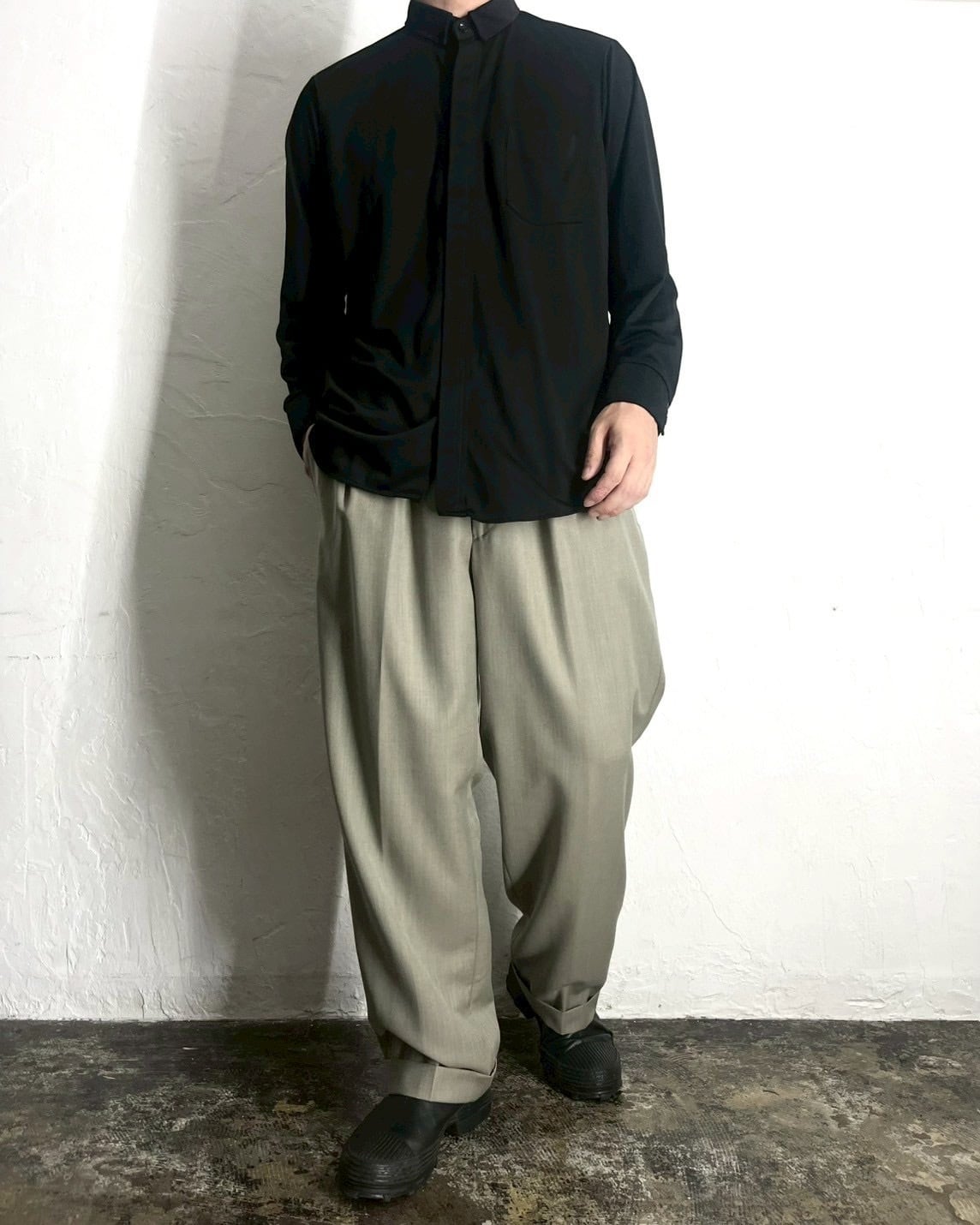 80s~ EMPORIO ARMANI 2tac Wool Slacks ITALY製