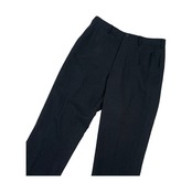 Mademoiselle NON NON マドモアゼルノンノン 裏地付き ストレッチ ウール スラックスパンツ LL/ダークグレー