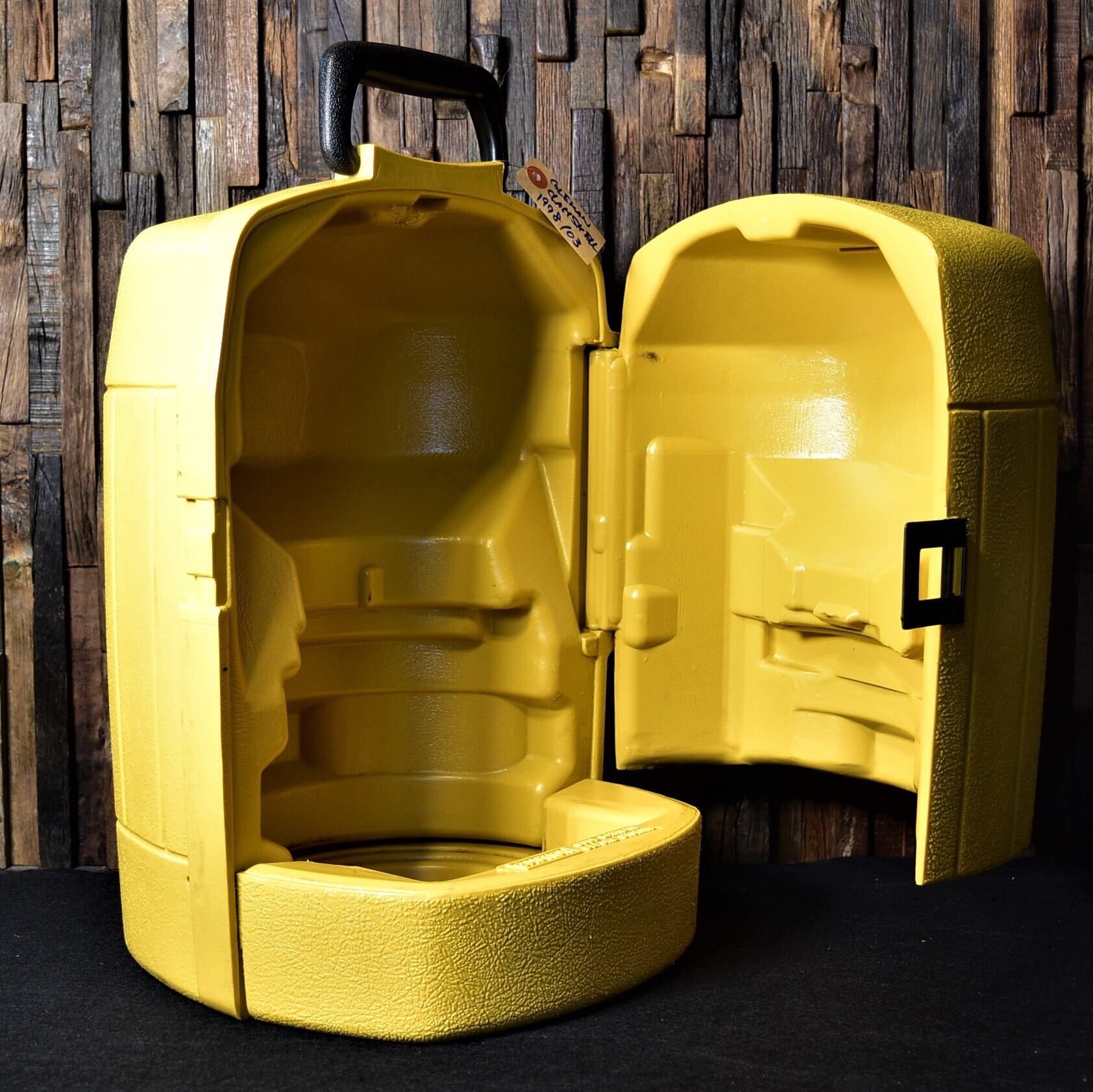 【レア】1978年製Colemanクラムシェルランタンケース丸ハンドル＋ファネル コールマン クラムシェルケース 1978年3月製造 前期型 丸ハンドル