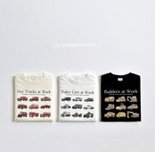 【即納】VIVID-I 26/SM  ミニカーTシャツ　アイボリーMサイズ｜夏服｜韓国子供服