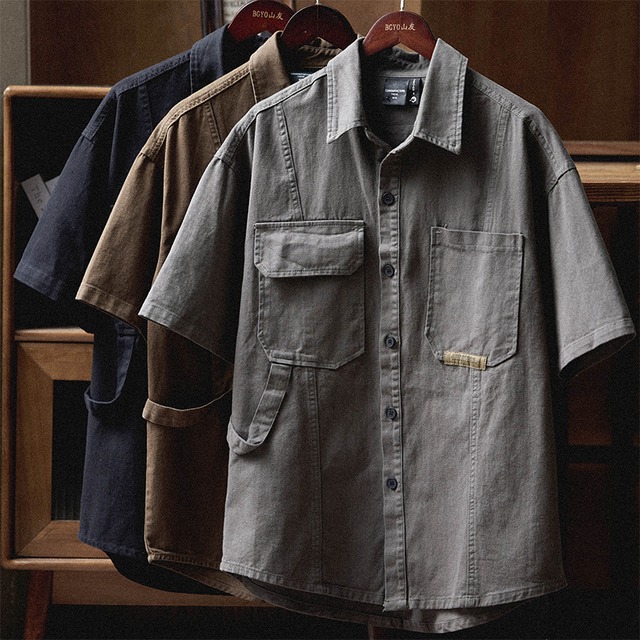 Heavyweight Short-Sleeve Painter Shirt 00578