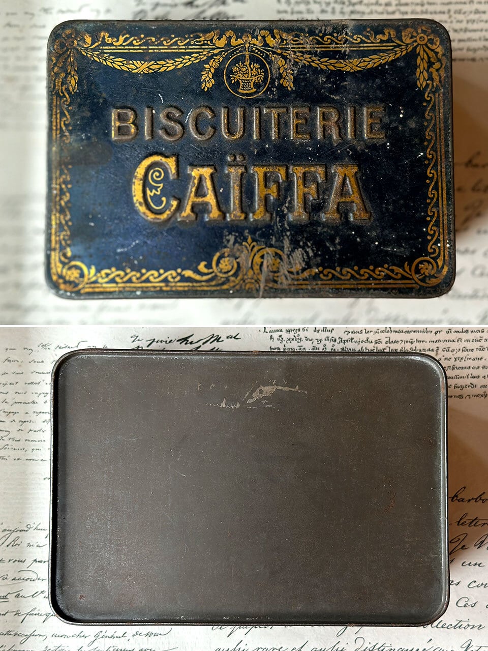ビスケットの缶 BISCUITERIE CAÏFFA | Brocante de La Cocotte