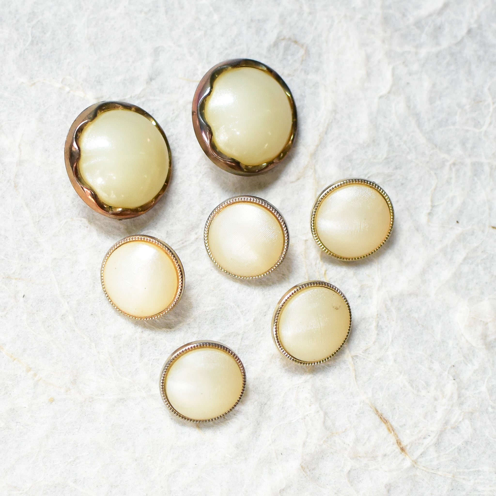 7個セット ヴィンテージボタン 日本製 | チェコガラスボタン専門店
