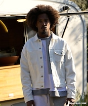 【#Re:room】 WHITE DENIM BIG JACKET［REJ121］