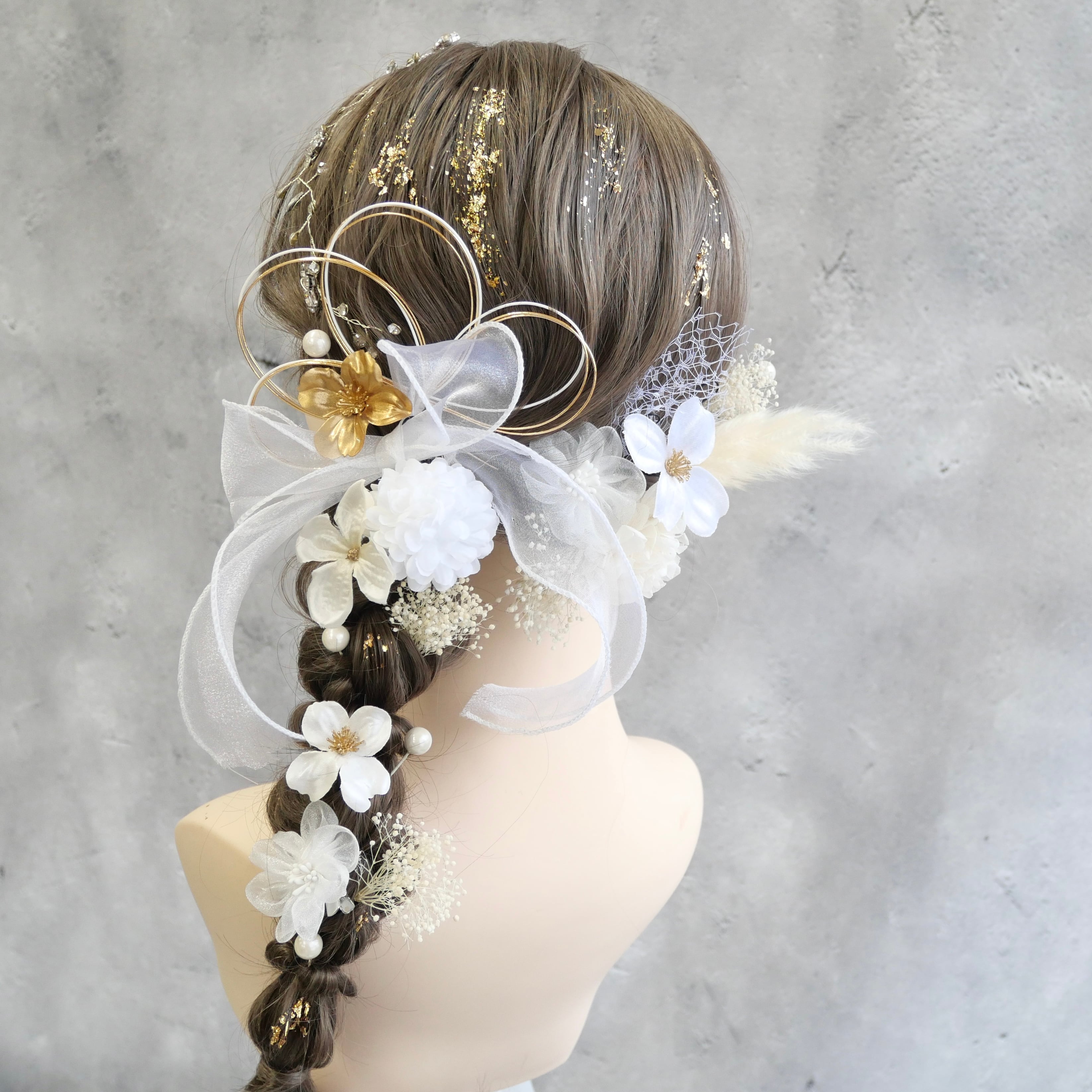 白・シルバー・ゴールド | Lomeri (ロメリ) お花のヘアアクセサリー専門店