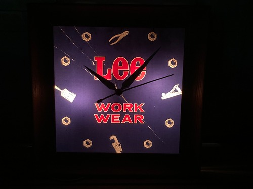 60s Lee WORK WEAR LIGHT CLOCK