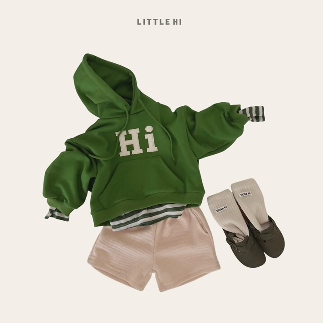 【取寄】LITTEL HI ハイ刺繍フード｜秋服｜韓国子供服｜26/AT