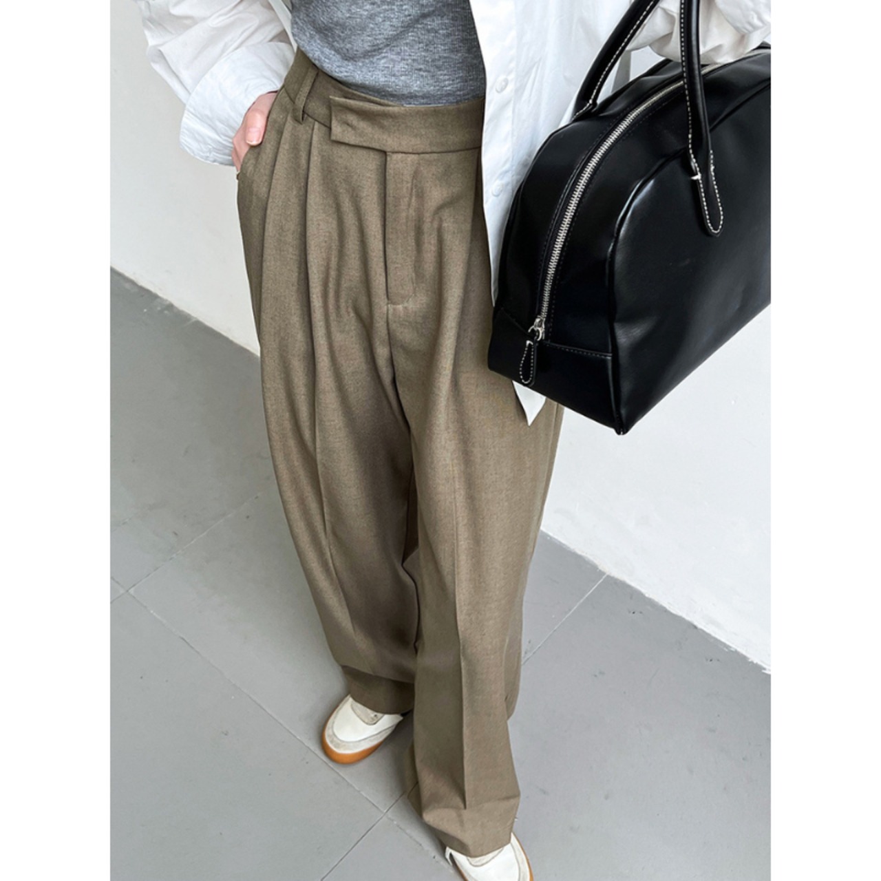 ドレープワイドパンツ 3color W01219