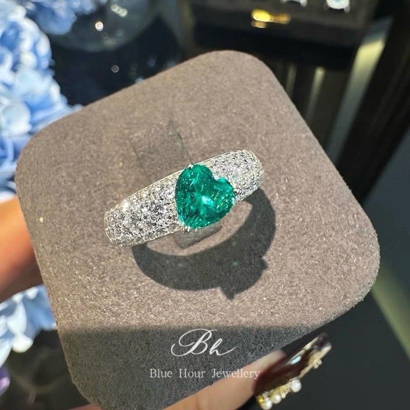 モアッサナイト Dカラー スクエア ヘイローリング 0.5ct/1ct/2ct