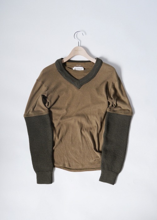 Martin Margiela artisanal knit docking long sleeve t shirt
