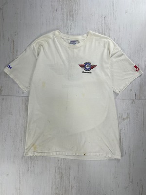 1990’s All Sport “Mission Yamaha Kawasaki” T-Shirt White, USA/Mexico Made #F554