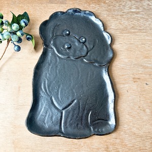 トイプードルのパン皿（ブラック）