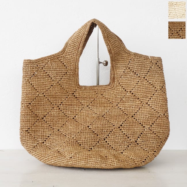IVAHONA (イバオナ) トートバッグ ラフィア かごバッグ ECOBAG TAILLE M