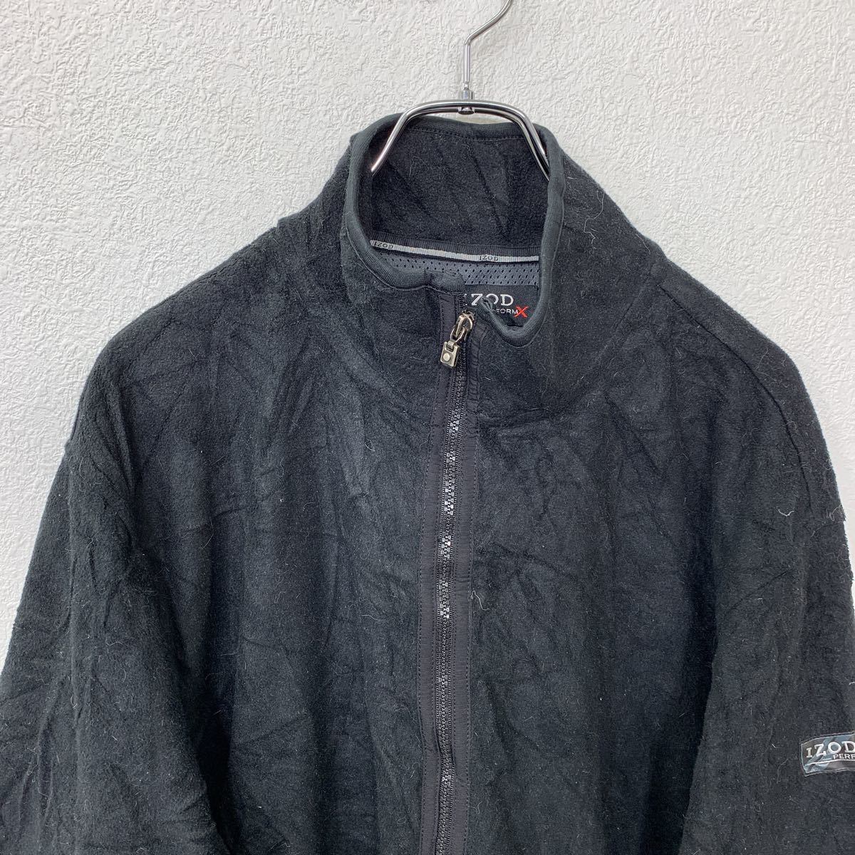 ジップアップフリースジャケット Mサイズ ブラック 古着卸 アメリカ仕