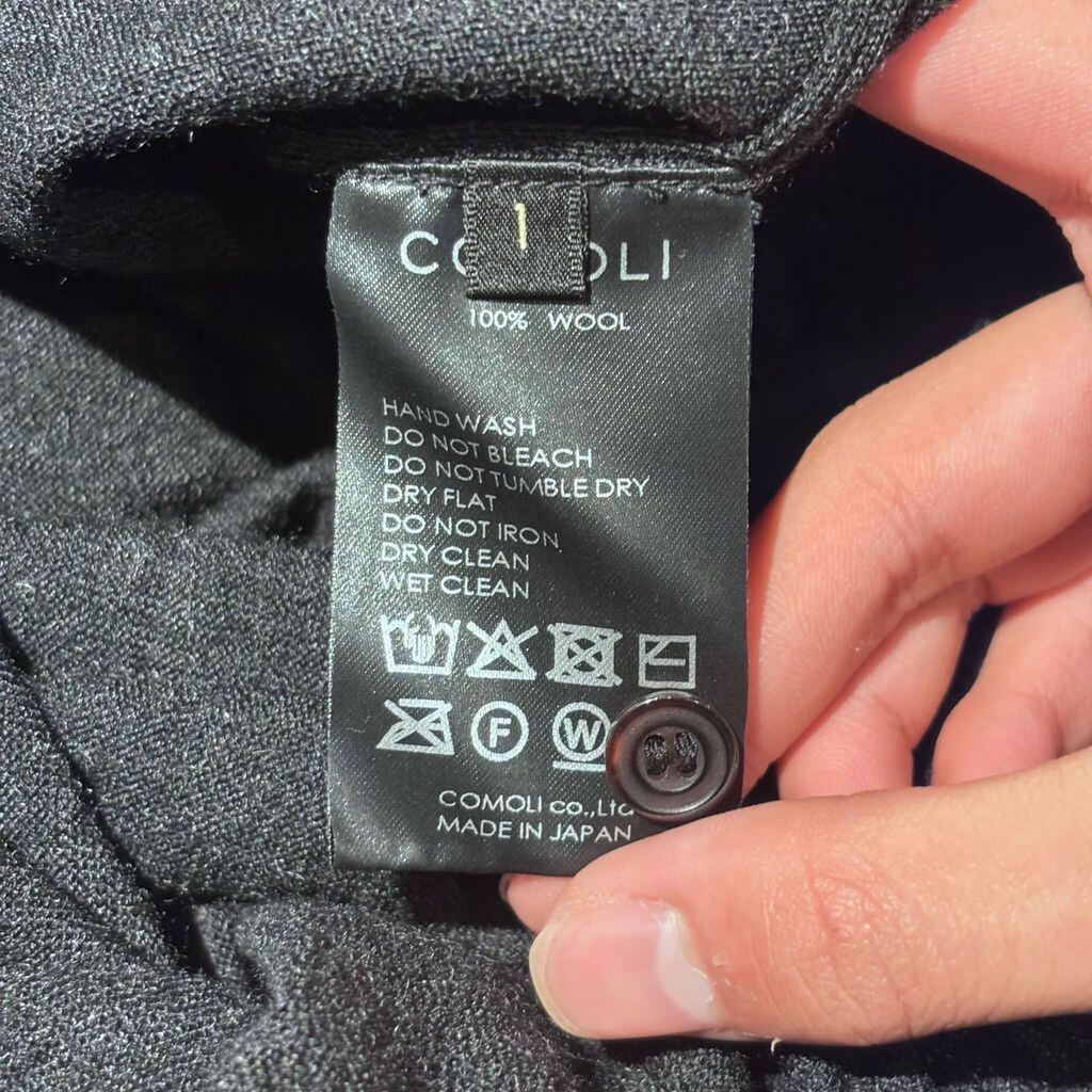 COMOLI コモリ 25AW COLLARED WOOL KNIT CARDIGAN ウール 衿つき