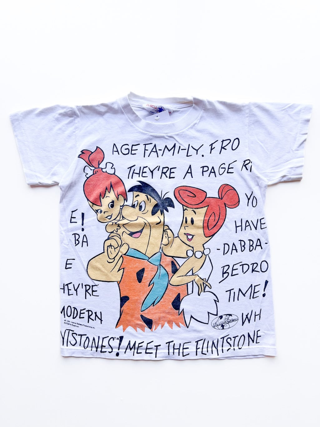 【140cm】VINTAGE フリンストーン 90's 半袖Tシャツ【10300】※