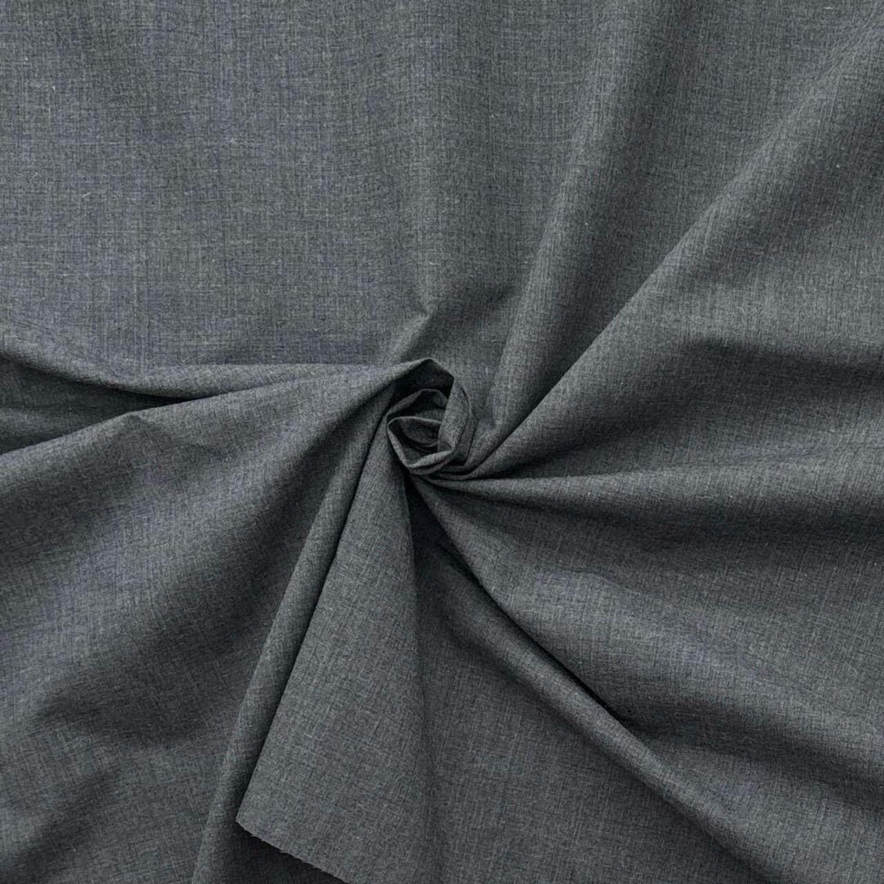 TC873◆2m◆L◆綿ポリエステル混ダンガリー生地◆グレー