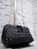 ◆BOTTEGA VENETA ボッテガヴェネタ イントレチャート クロスボディ レザー ショルダー ミニ バッグ ポーチ ポシェット 黒x金◆ 希少モデル