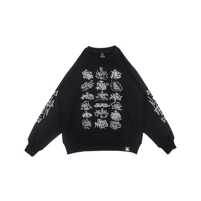 "KING" MOL CREW SWEAT SHIRT [BLACK]