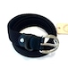 30MM ELASTIC MESH BELT　Black / Black Leather